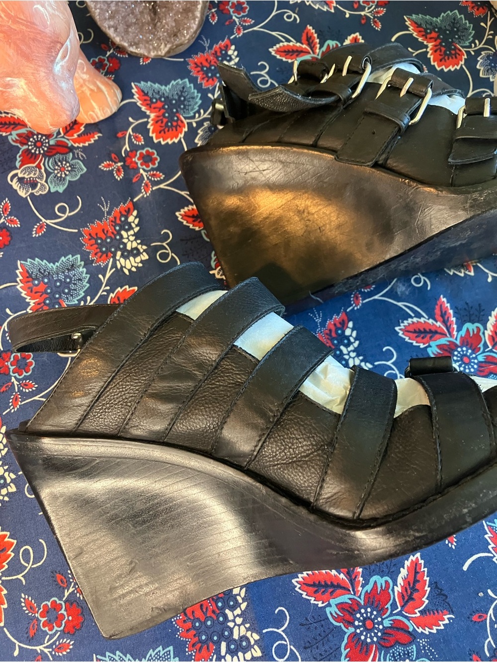 Ann Demeulemeester Vintage Gladiator Buckle Wedges 37 - Picture 5 of 11